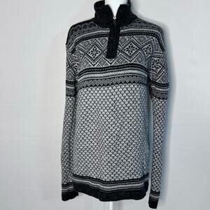 Artesania Handmade Peru Alpaca Blend Nordic Quarter Zip Sweater Men M